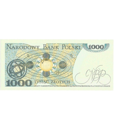 1000 zł, Mikołaj Kopernik, 1982, seria HW, stan 1/1-