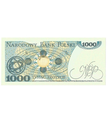 1000 zł, Mikołaj Kopernik, 1982, seria KB, stan 1/1-