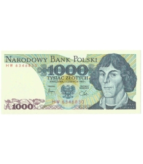 1000 zł, Mikołaj Kopernik, 1982, seria HW, stan 1/1-