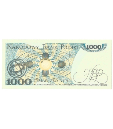 1000 zł, Mikołaj Kopernik, 1982, seria HM, stan 1/1-
