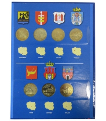 Zestaw 15 x 2 zł GN Miasta w Polsce w dedykowanym albumie