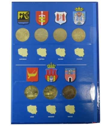 Zestaw 15 x 2 zł GN Miasta w Polsce w dedykowanym albumie