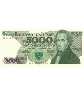 5000 zł 1982, seria DG, stan 1/1-