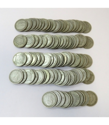 Lot: 90 szt. x 1 korona Szwecja, lata 1942-1950, srebro, Ag400