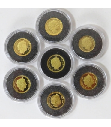 7 x złoto Największe Tajemnice Świata + kaseta + lupa, 7 x AU585