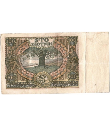 Banknot 100 zł 1934 rok, seria AY stan 4