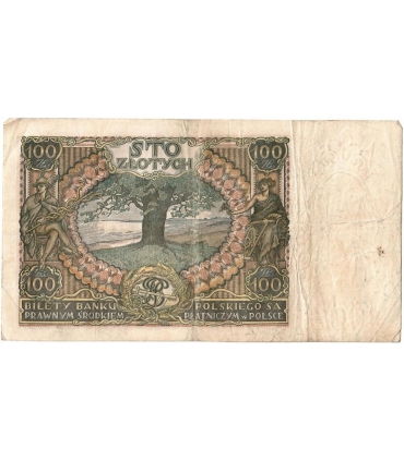 Banknot 100 zł 1934 rok, seria BW stan 4