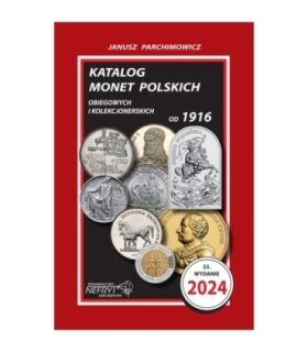 Katalog monet polskich Janusz Parchimowicz 2024: lata1916 - 2023, TWARDA OPRAWA