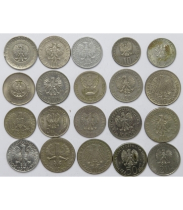 Zestaw 20 monet okolicznościowych PRL - KAŻDA INNA