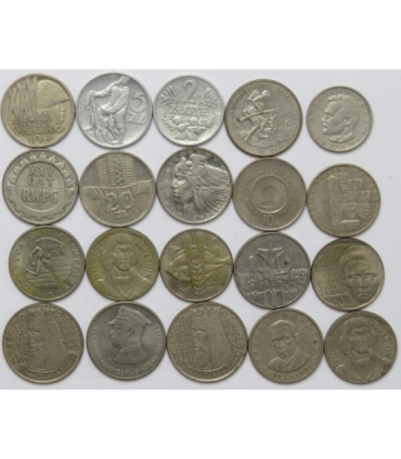 Zestaw 20 monet okolicznościowych PRL - KAŻDA INNA