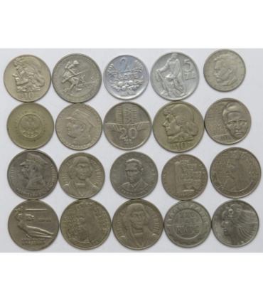 Zestaw 20 monet okolicznościowych PRL - KAŻDA INNA