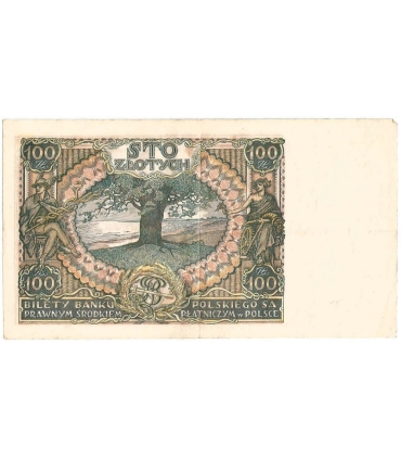 Banknot 100 zł 1934 rok, seria CP stan 3-