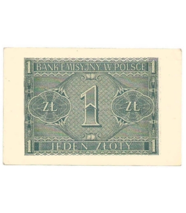 Banknot 1 złoty 1941, stan 3+, seria BD