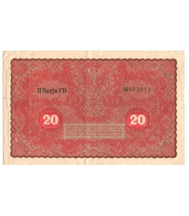 20 marek polskich (PKKP) 1919, stan 3, II serja FB