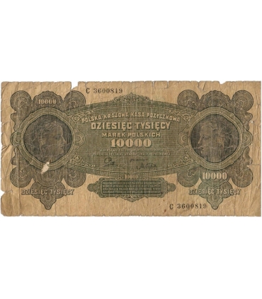 10.000 marek polskich 1922, seria C, stan 5+