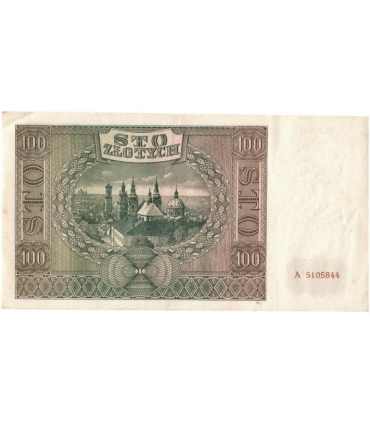Banknot 100 złotych 1941 stan 2-, Ser. A