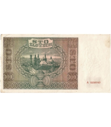 Banknot 100 złotych 1941 stan 2-, Ser. D