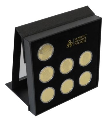 Kolekcja Polska Królewska - 7 szt. + etui, srebro Ag925, 7 x 14,14g