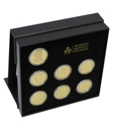 Kolekcja Królowie Elekcyjni - 7 szt. + etui, srebro Ag925, 7 x 14,14g