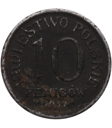 10 Fenigów 1917 FF Królestwo Polskie stan 3