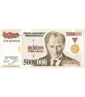 Banknot Turcja 5000000 liras (lirów tureckich)