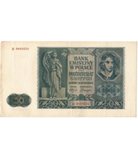 Banknot 100 złotych 1941 stan 3-, Ser. D