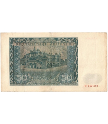 Banknot 100 złotych 1941 stan 3-, Ser. D