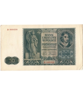 Banknot 100 złotych 1941 stan 3-, Ser. D