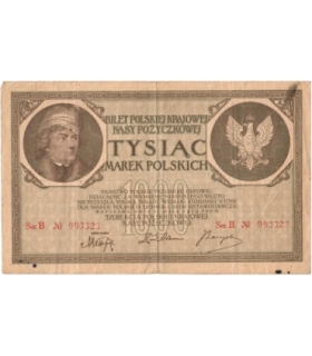 1000 marek 1919, Kościuszko, seria B, stan 3