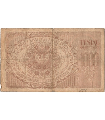 1000 marek 1919, Kościuszko, seria B, stan 3