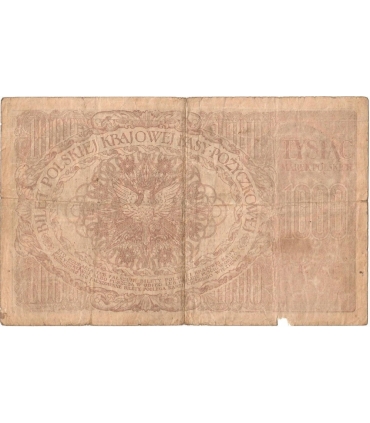 1000 marek 1919, Kościuszko, seria A, stan 4+