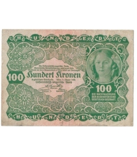 Austria 100 Kronen / 100 koron, 1922, stan 2-