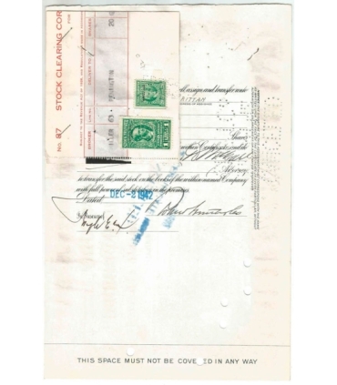 Certyfikat akcji Green Bay i Western RR z 1935