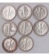 8 x one dime (10 centów), srebro Ag900, różne roczniki 1917-1963