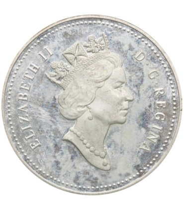 Kanada, 1 dolar 1990, Henry Kelsey -eksploracja prerii, srebro, certyfikat