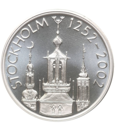 Szwecja 200 koron, 2002 750 rocznica - Sztokholm, Srebro Ag925