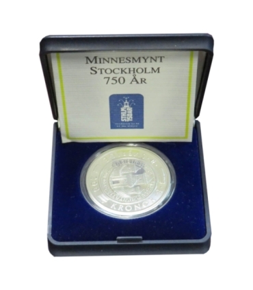 Szwecja 200 koron, 2002 750 rocznica - Sztokholm, Srebro Ag925