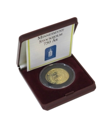 Szwecja 2000 koron, 2002, złoto Au900, 12g,  król Gustaw III