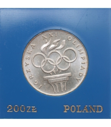 200 zł, XXI Igrzyska Olimpiady 1975 Montreal, kolekcjonerska w kapslu NBP