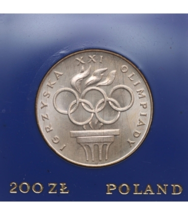 200 zł, XXI Igrzyska Olimpiady 1975 Montreal, kolekcjonerska w kapslu NBP