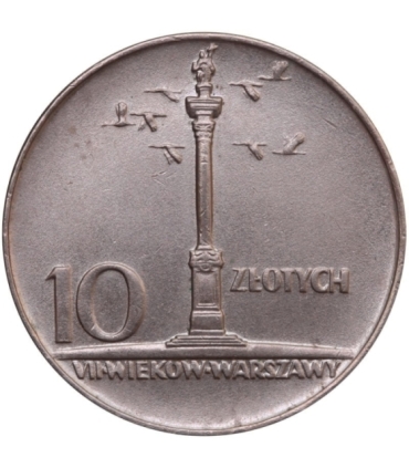10 złotych Mała kolumna, 1966, stan 1-