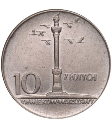 10 złotych Mała kolumna, 1966, stan 1-