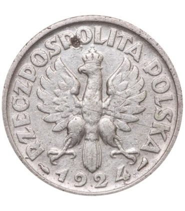 1 zł Żniwiarka 1924 rok róg i pochodnia