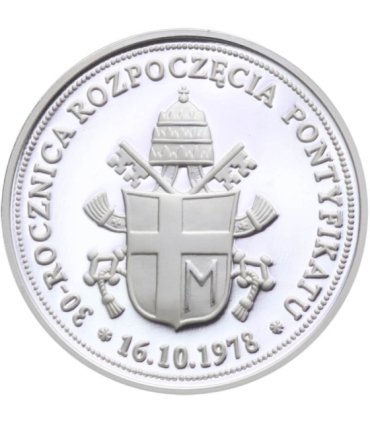 Medal Jan Paweł II, rozpoczęcie pontyfikatu, srebro 999