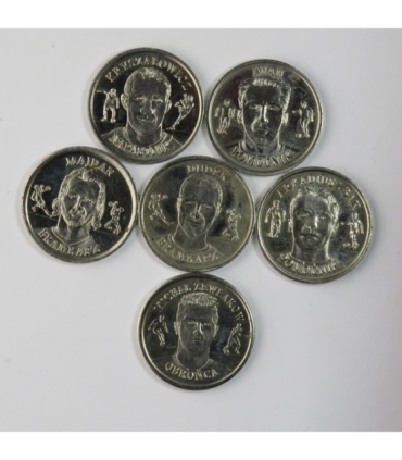 PZPN zestaw polscy piłkarze 6 numizmatów - każdy inny