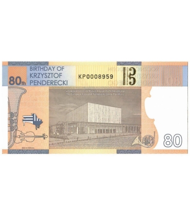 PWPW S.A  Banknot testowy Penderecki + Kwartalnik Człowiek i Dokumenty 2014
