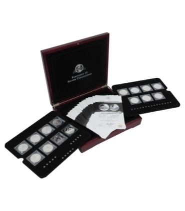 Fabulous 15 Silver Collection 2015, 15 srebrnych monet 2015 + kaseta + certyfikaty