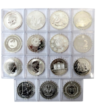 Fabulous 15 Silver Collection 2015, 15 srebrnych monet 2015 + kaseta + certyfikaty