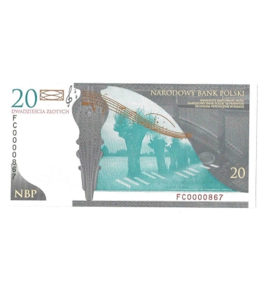 20 zł, FC0000867 200. rocznica urodzin Fryderyka Chopina, niski numer