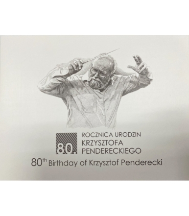 PWPW S.A  Banknot testowy Penderecki + folder